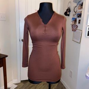 Long Sleeve Suave Body-con Dress